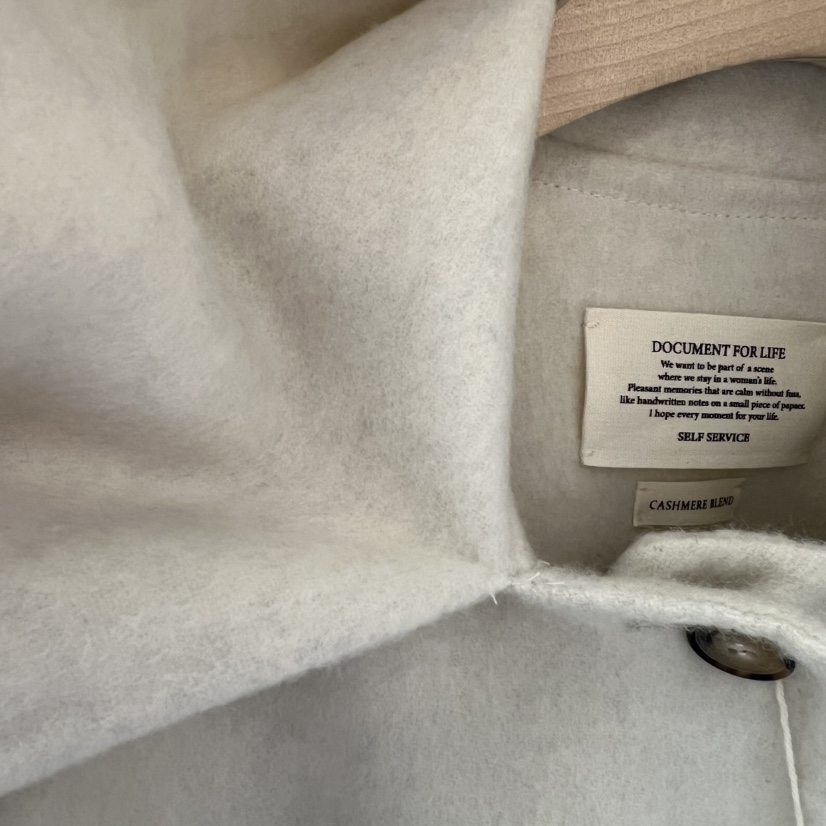 SELF SERVICE韓國直郵㊣女士新品熱賣人氣推薦真品短款大衣SELF SERVICE短款大衣