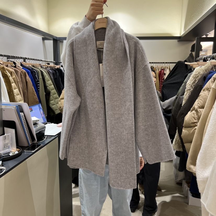 SELF SERVICE韓國直郵㊣女士新品熱賣人氣推薦真品短款大衣SELF SERVICE短款大衣圖色2