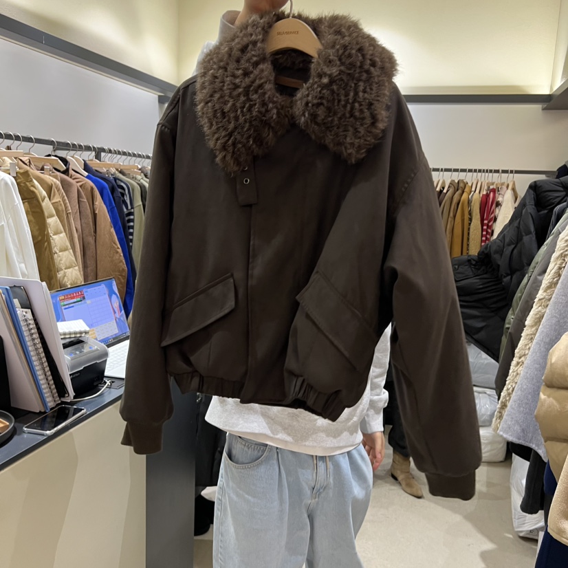 SELF SERVICE韓國直郵㊣女裝新款真品熱賣推薦時尚短款棉服SELF SERVICE短款棉服圖色1