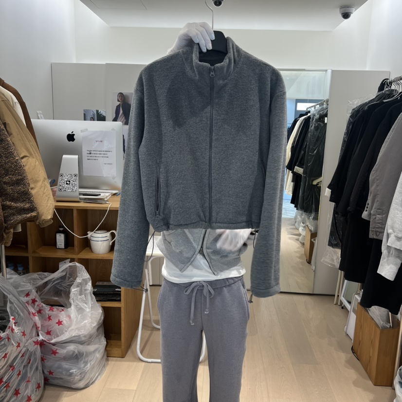 THE STARDUST韓國直郵㊣女裝新款時尚休閑夾克高領拉鏈衫保暖THE STARDUST夾克圖色1