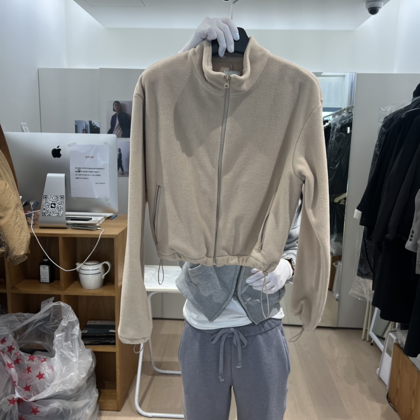 THE STARDUST韓國直郵㊣女裝新款時尚休閑夾克高領拉鏈衫保暖THE STARDUST夾克圖色2