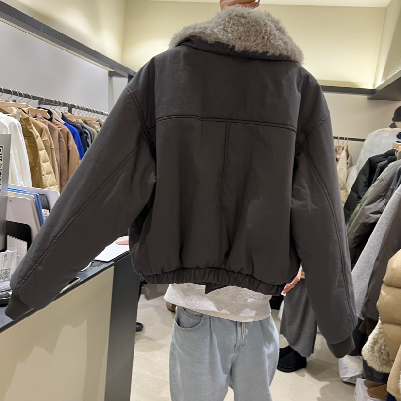 SELF SERVICE東大門㊣實拍女裝新品推薦25秋冬短款棉服羊毛SELF SERVICE短款棉服