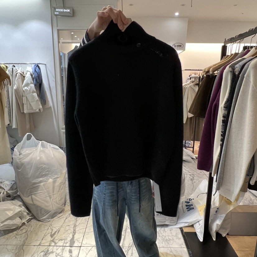 LA MAGIE FEMME韓國直郵㊣女裝新品熱賣時尚針織衫雙排扣Lamagie Femme針織衫圖色4