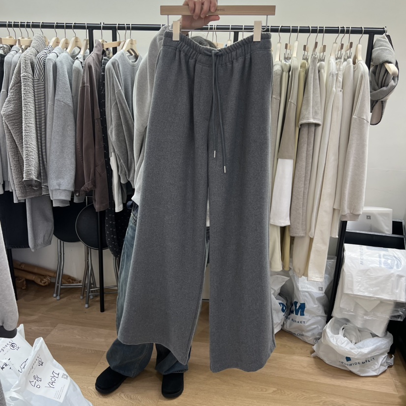 SPAGHETTI韓國代購㊣女士新款真品職業休閑時尚推薦休閑褲羊毛spaghetti休閑褲圖色1