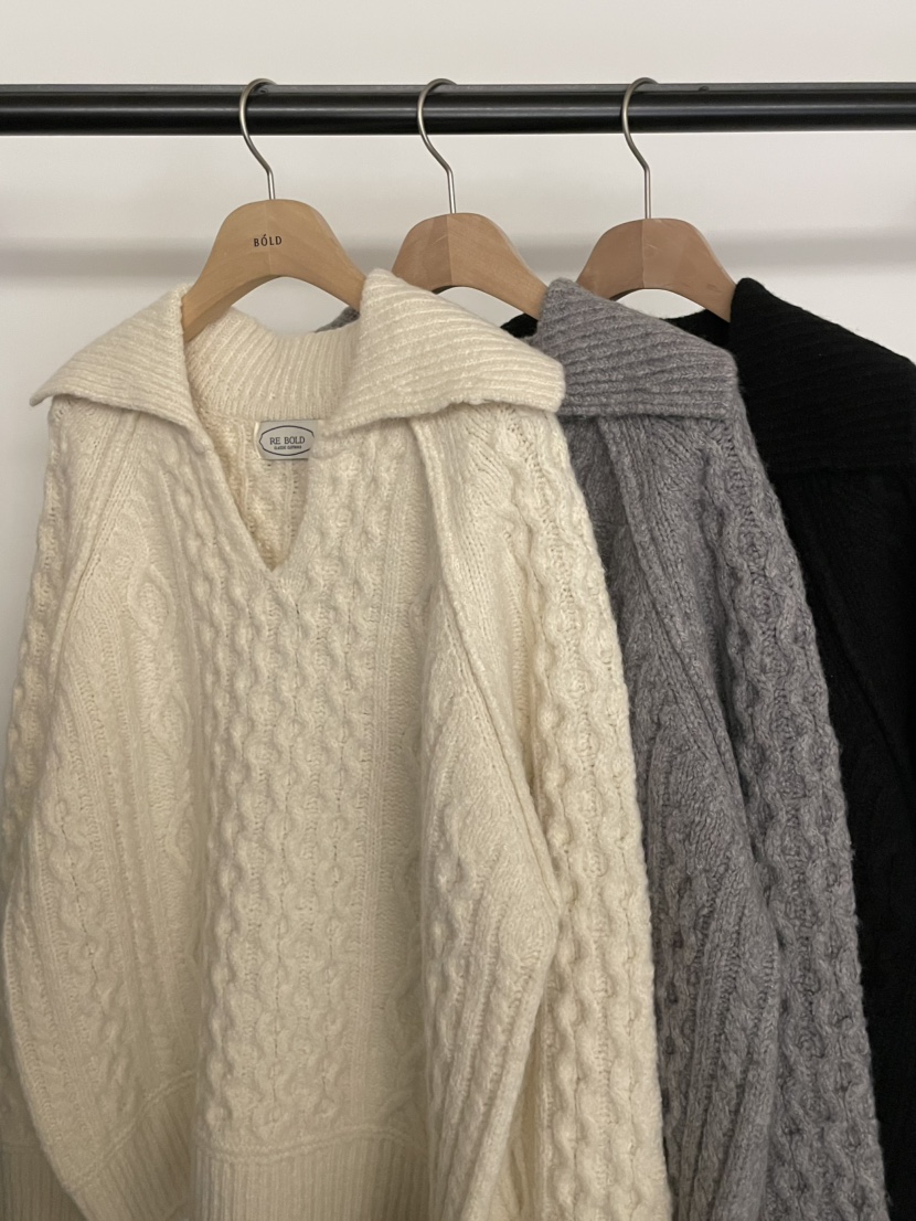 BOLD-A韓國代購㊣女士新款休閑職業人氣25秋冬真品推薦針織衫RE BOLD針織衫