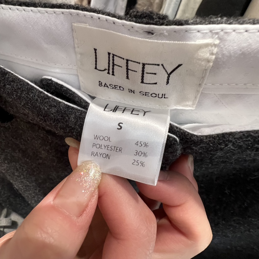 LIFFEY韓國直郵㊣女裝新款職業人氣25秋冬時尚休閑褲闊腿褲LIFFEY休閑褲