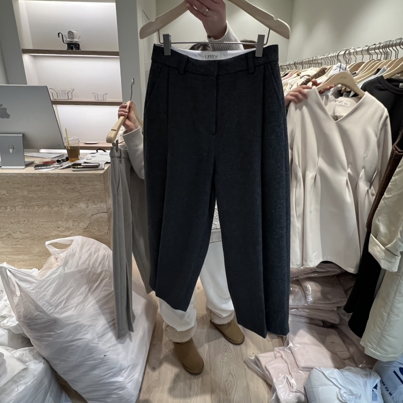 LIFFEY韓國直郵㊣女裝新款職業人氣25秋冬時尚休閑褲闊腿褲LIFFEY休閑褲圖色2