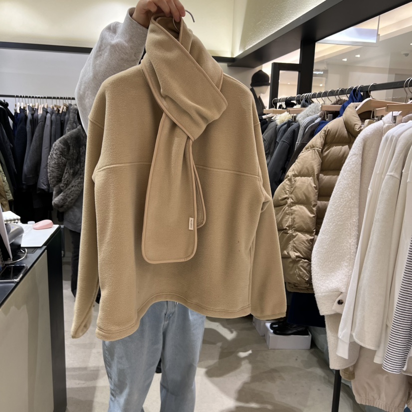 SELF SERVICE東大門㊣實拍女士新款時尚人氣25秋冬套裝羊毛圍巾SELF SERVICE套裝圖色1