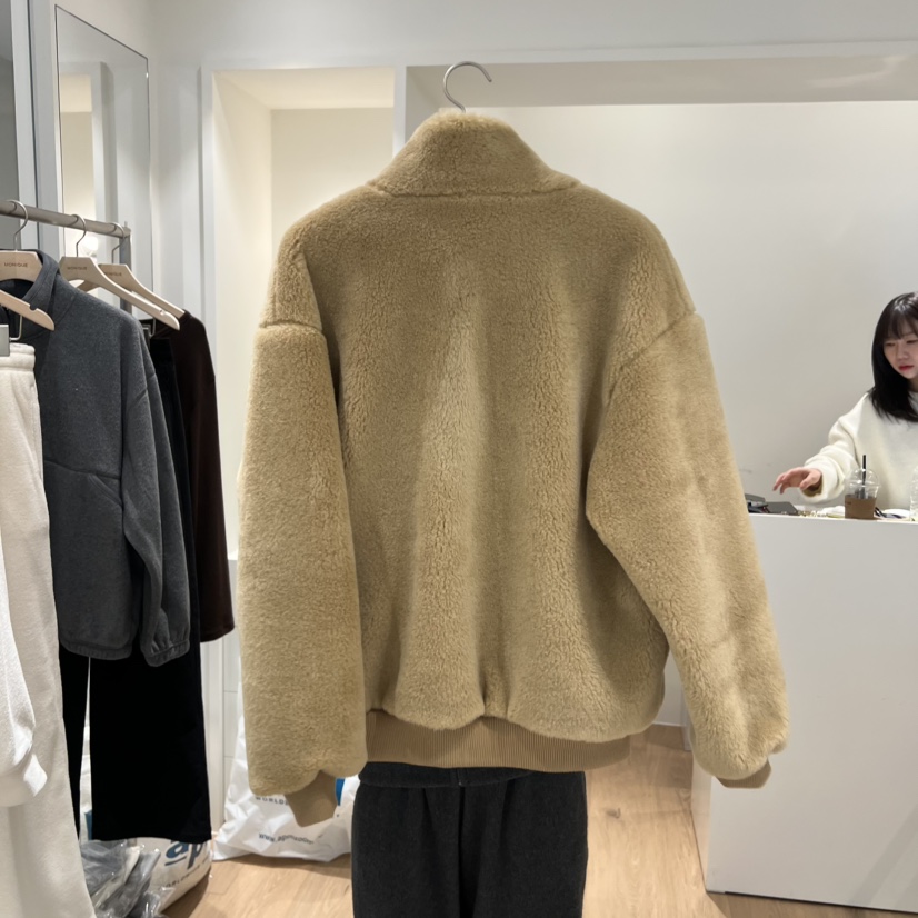 MONIQUE韓國直郵㊣女裝新品推薦真品時尚休閑職業25秋冬夾克拉鏈MONIQUE夾克