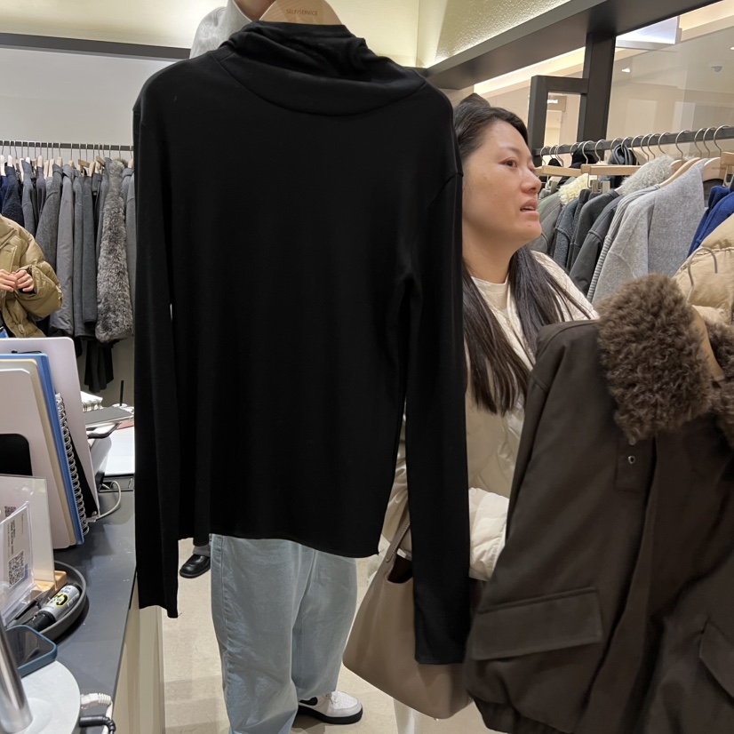 SELF SERVICE韓國代購㊣女裝新品真品職業25秋冬休閑長袖T恤SELF SERVICE長袖T恤圖色2