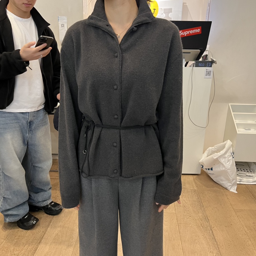 LA MAGIE FEMME東大門㊣代購女士新品真品職業針織衫含腰帶Lamagie Femme針織衫圖色1