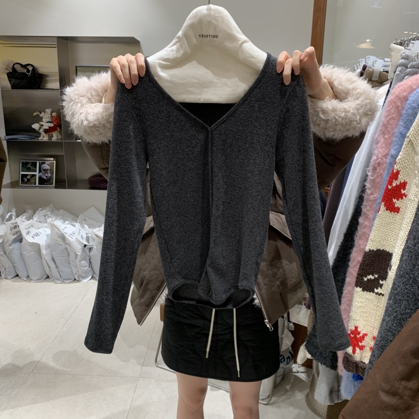 TEMPTING韓國代購㊣女士新品真品人氣時尚25秋冬長袖T恤羊毛衫TEMPTING長袖T恤圖色3