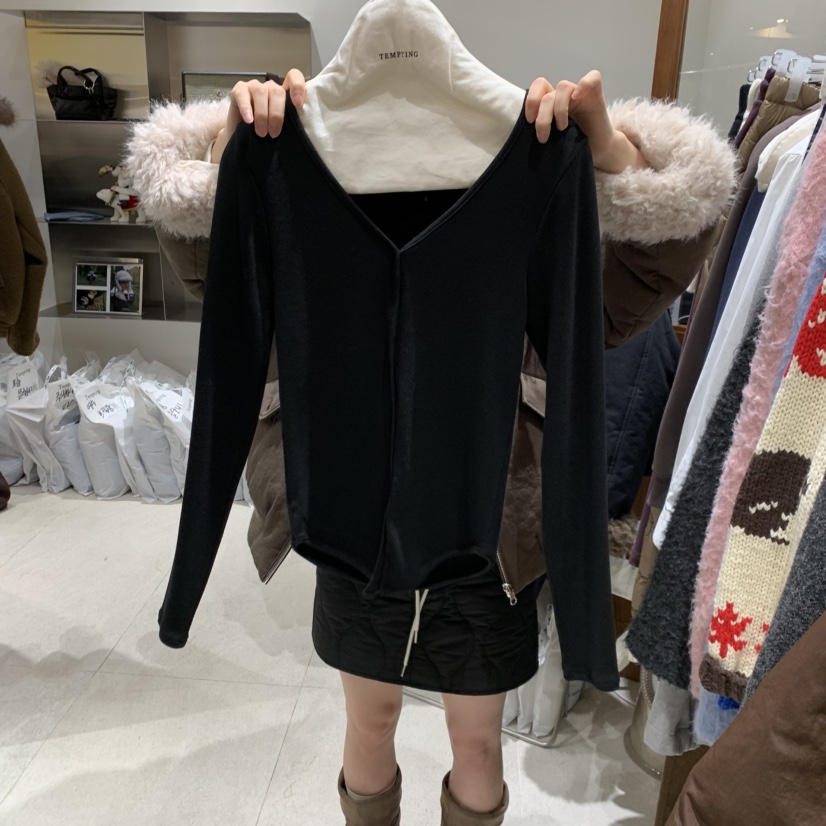 TEMPTING韓國代購㊣女士新品真品人氣時尚25秋冬長袖T恤羊毛衫TEMPTING長袖T恤圖色4