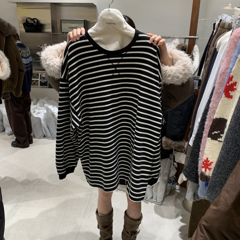 TEMPTING東大門㊣代購女士新款職業人氣休閑推薦25秋冬長袖T恤TEMPTING長袖T恤圖色1