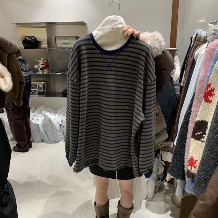 TEMPTING東大門㊣代購女士新款職業人氣休閑推薦25秋冬長袖T恤TEMPTING長袖T恤圖色2