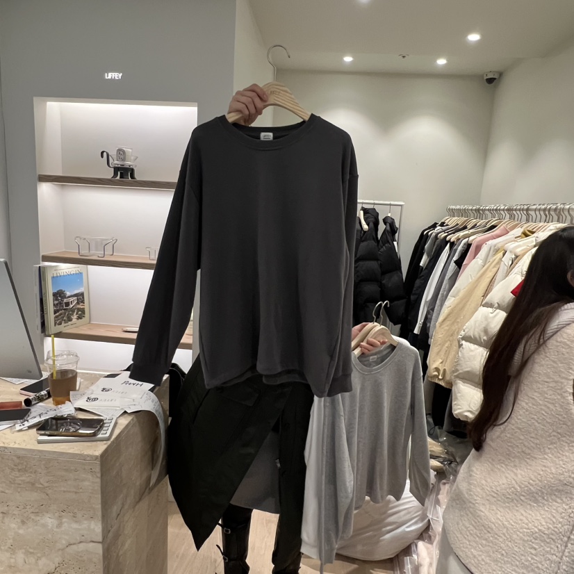 LIFFEY東大門㊣代購女士新品25秋冬人氣真品休閑時尚推薦衛衣LIFFEY衛衣圖色1