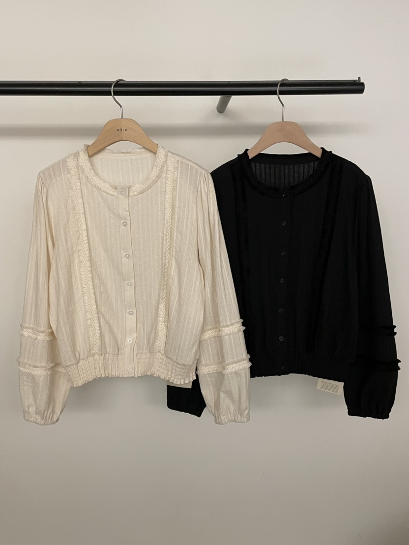 BOLD-A韓國直郵㊣女裝新款職業25秋冬熱賣真品休閑襯衫蕾絲衫RE BOLD襯衫/蕾絲衫