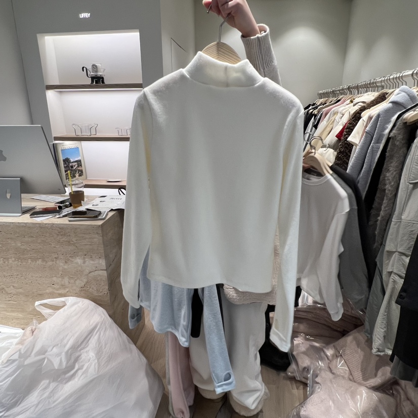 LIFFEY東大門㊣代購女士新品熱賣休閑真品25秋冬長袖T恤羊毛高領LIFFEY長袖T恤