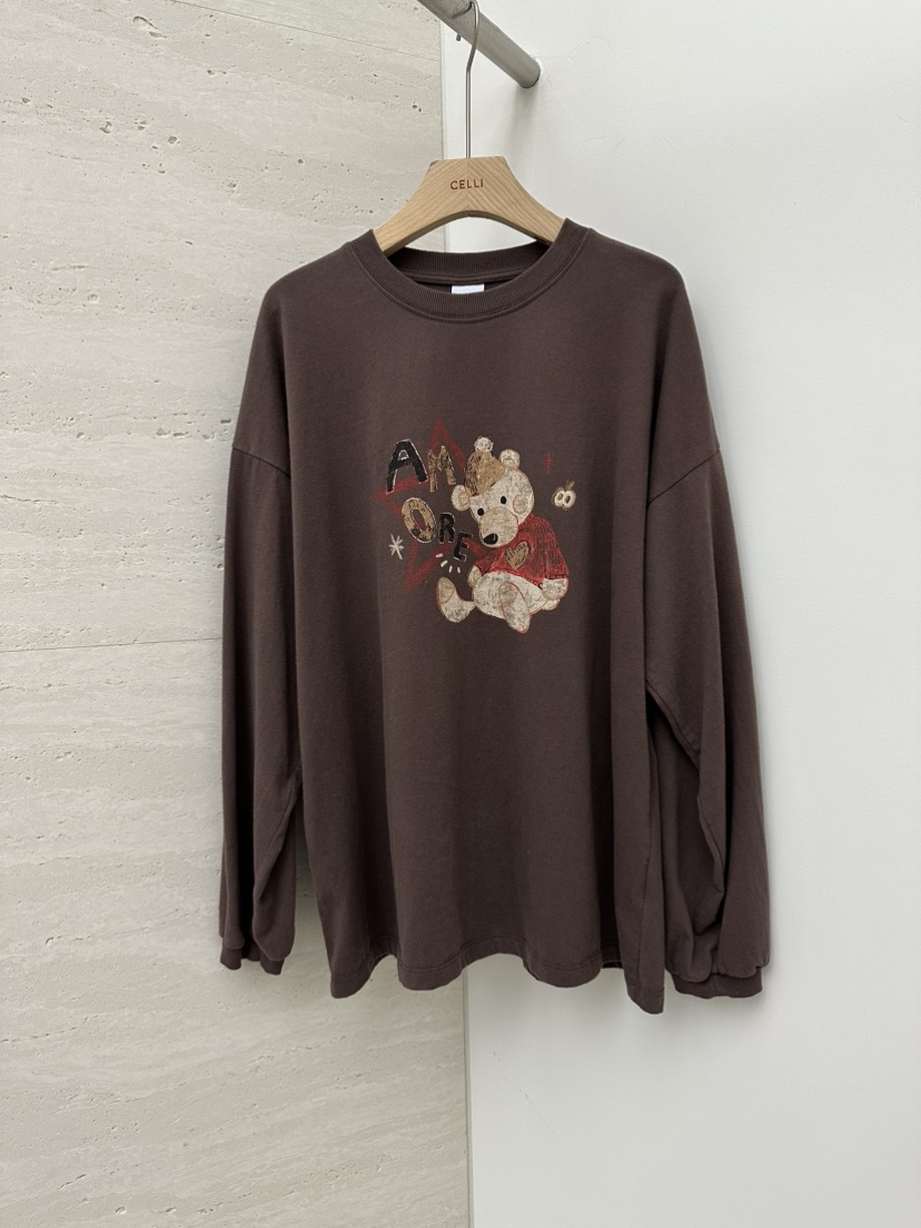 CELLI東大門㊣直郵女士新款人氣25秋冬熱賣職業推薦休閑T恤CELLIT恤圖色2