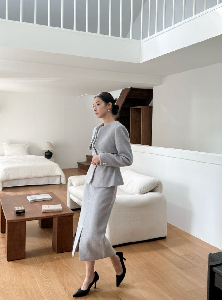 CATS東大門㊣實拍女士新款25秋冬人氣休閑推薦套裝羊毛套裝CAT.S套裝