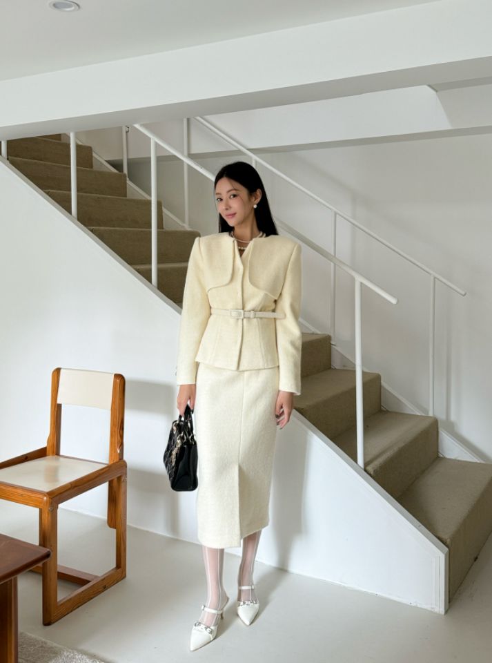 CATS東大門㊣實拍女士新款25秋冬人氣休閑推薦套裝羊毛套裝CAT.S套裝