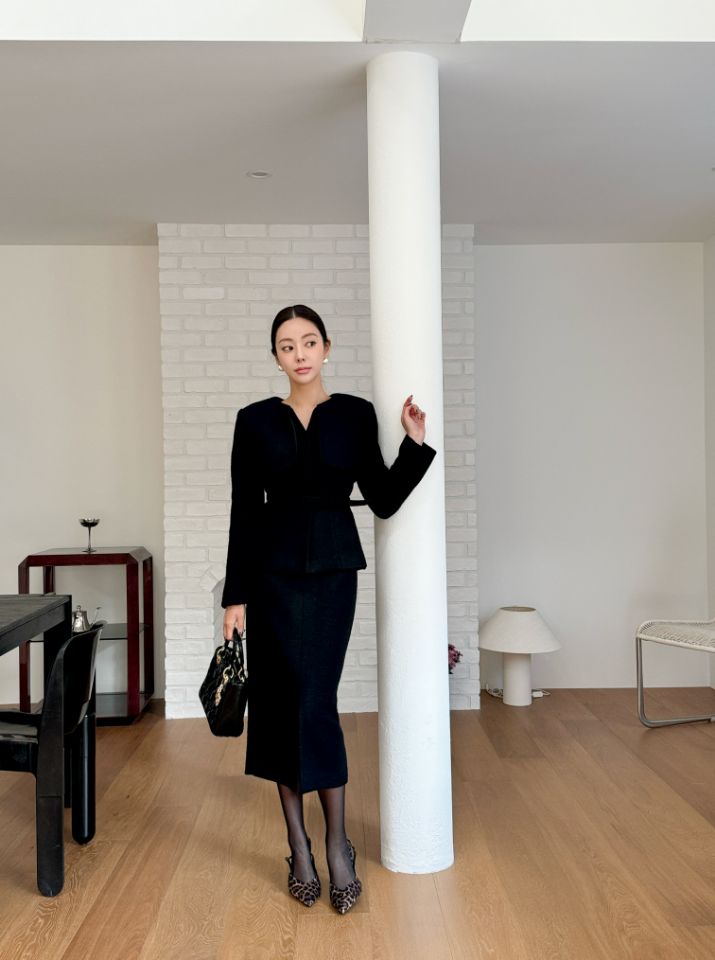 CATS東大門㊣實拍女士新款25秋冬人氣休閑推薦套裝羊毛套裝CAT.S套裝