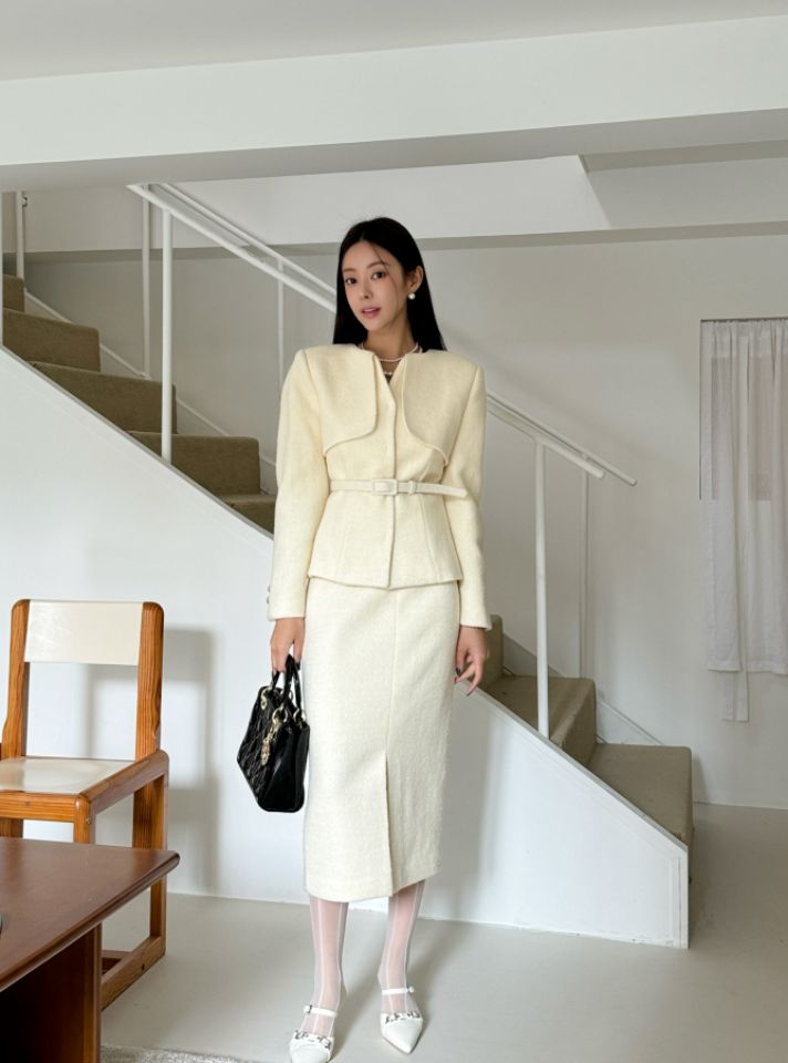 CATS東大門㊣實拍女士新款25秋冬人氣休閑推薦套裝羊毛套裝CAT.S套裝