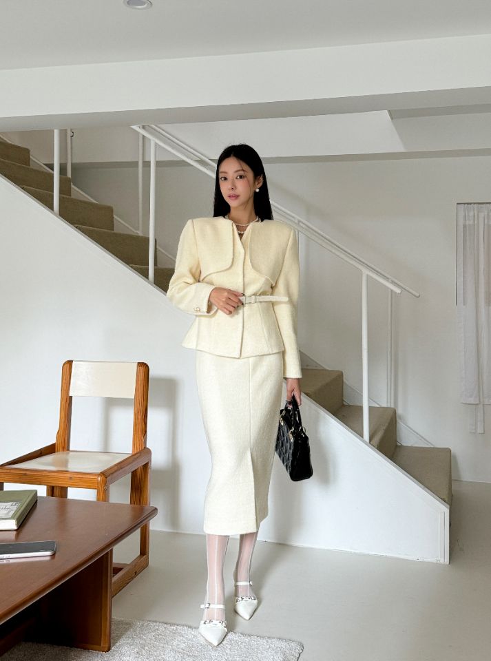 CATS東大門㊣實拍女士新款25秋冬人氣休閑推薦套裝羊毛套裝CAT.S套裝