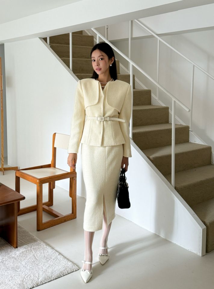 CATS東大門㊣實拍女士新款25秋冬人氣休閑推薦套裝羊毛套裝CAT.S套裝