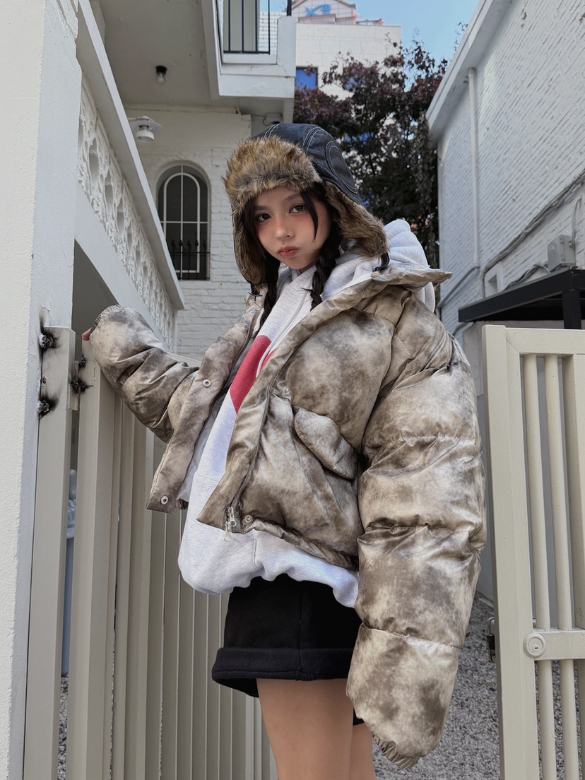 OURWAVE/OUR ROOM韓國直郵㊣女士新款熱賣推薦時尚短款棉服Our Wave/Our Room短款棉服