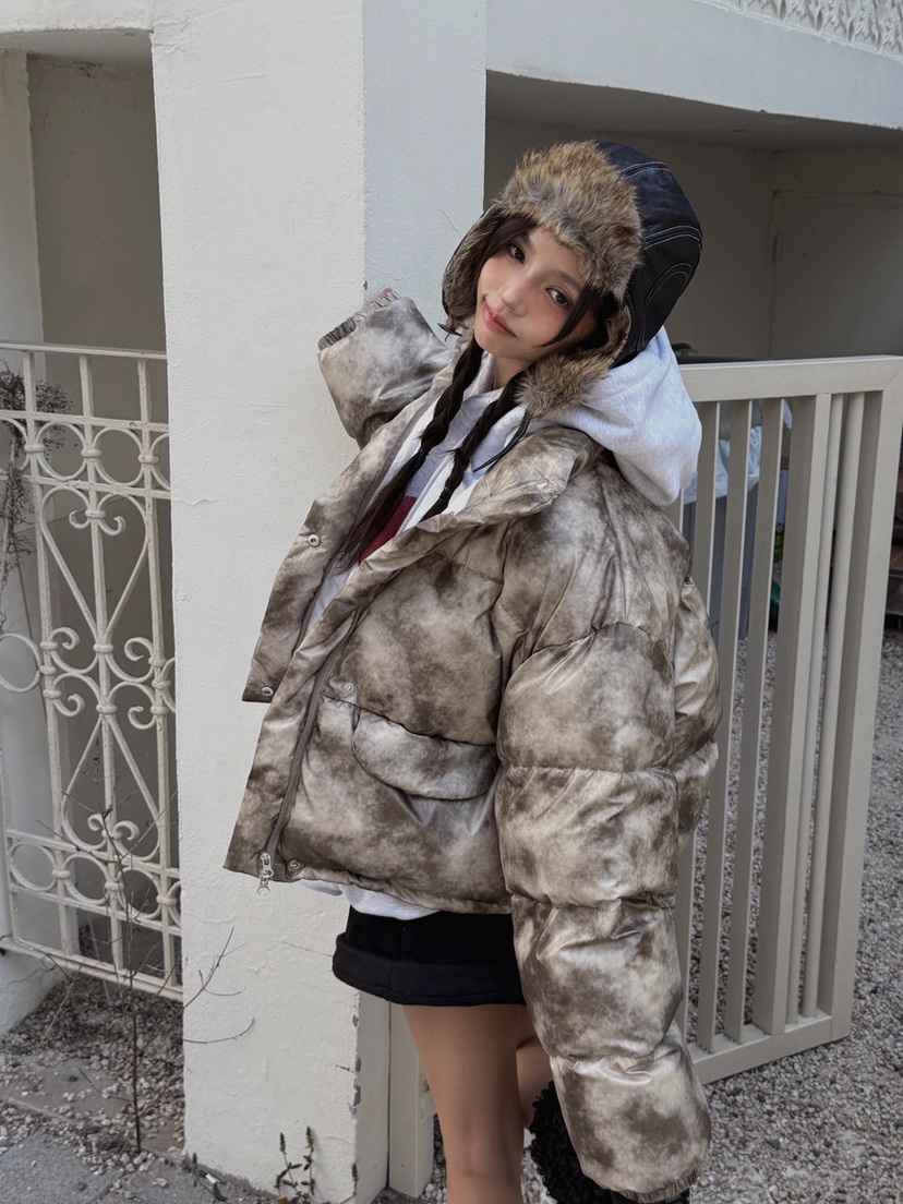 OURWAVE/OUR ROOM韓國直郵㊣女士新款熱賣推薦時尚短款棉服Our Wave/Our Room短款棉服