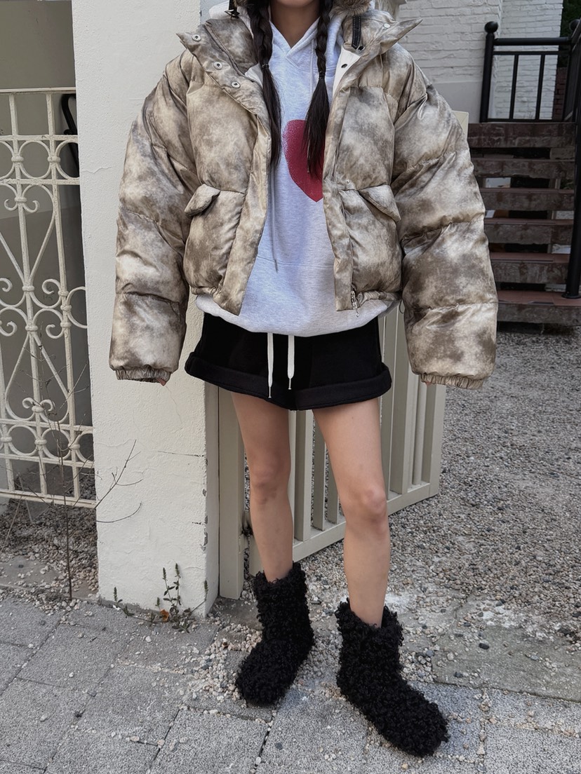 OURWAVE/OUR ROOM韓國直郵㊣女士新款熱賣推薦時尚短款棉服Our Wave/Our Room短款棉服