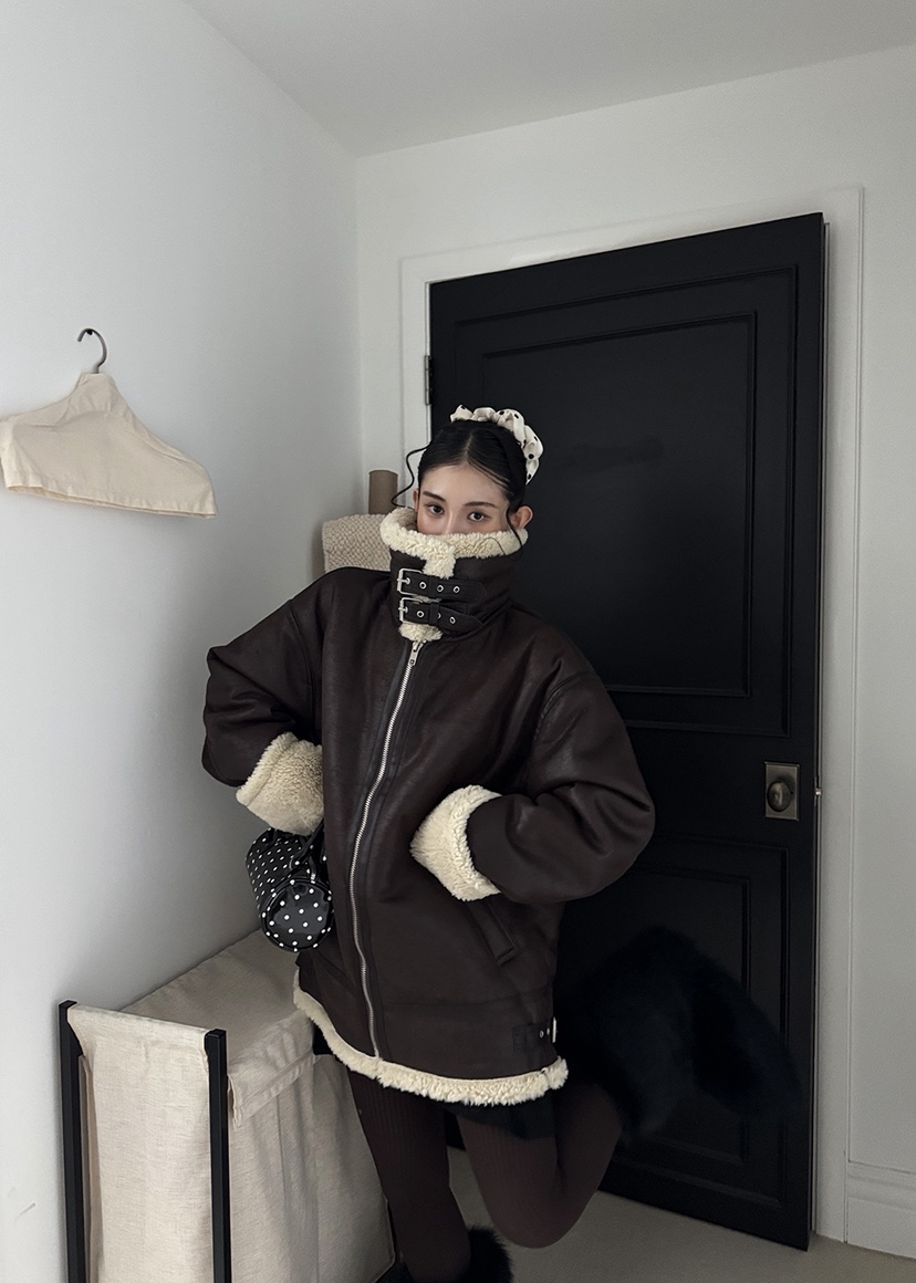 OURWAVE/OUR ROOM東大門㊣實拍女裝新品熱賣中長款大衣高領Our Wave/Our Room中長款大衣