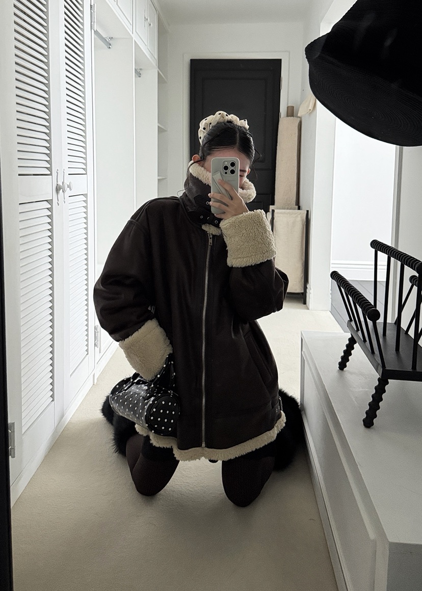 OURWAVE/OUR ROOM東大門㊣實拍女裝新品熱賣中長款大衣高領Our Wave/Our Room中長款大衣