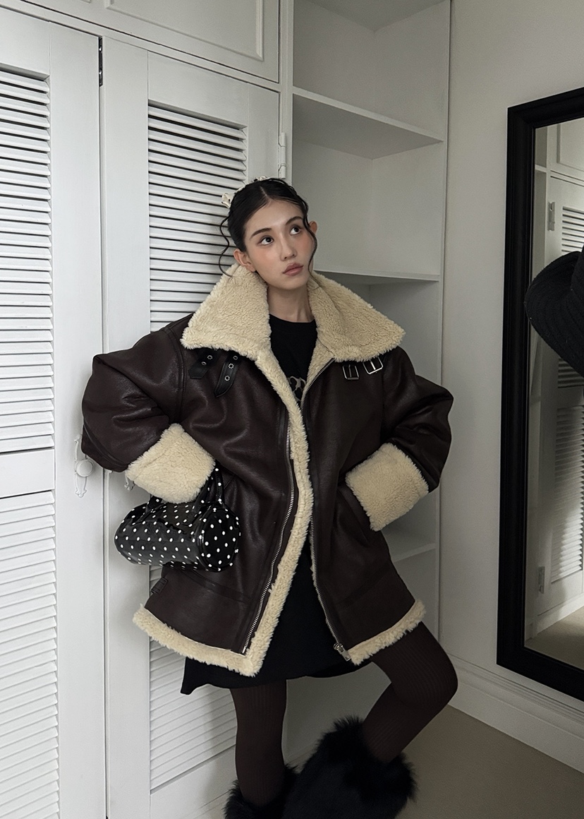 OURWAVE/OUR ROOM東大門㊣實拍女裝新品熱賣中長款大衣高領Our Wave/Our Room中長款大衣