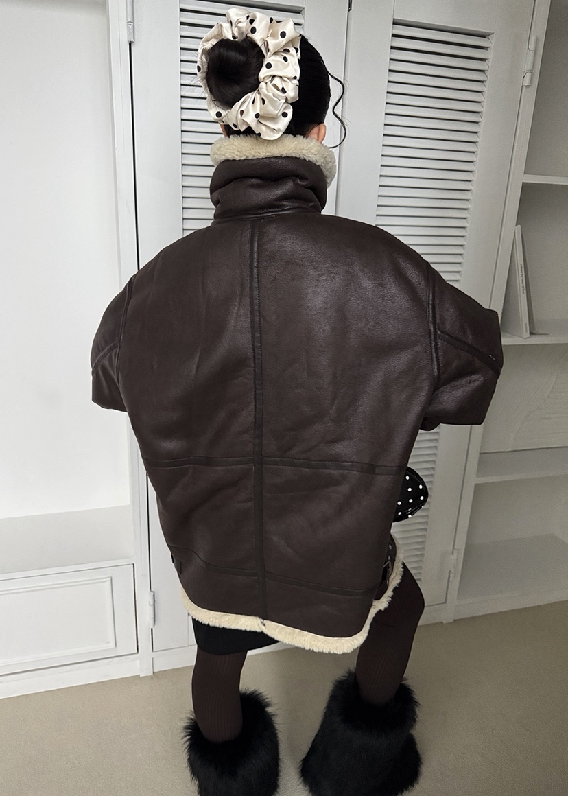 OURWAVE/OUR ROOM東大門㊣實拍女裝新品熱賣中長款大衣高領Our Wave/Our Room中長款大衣