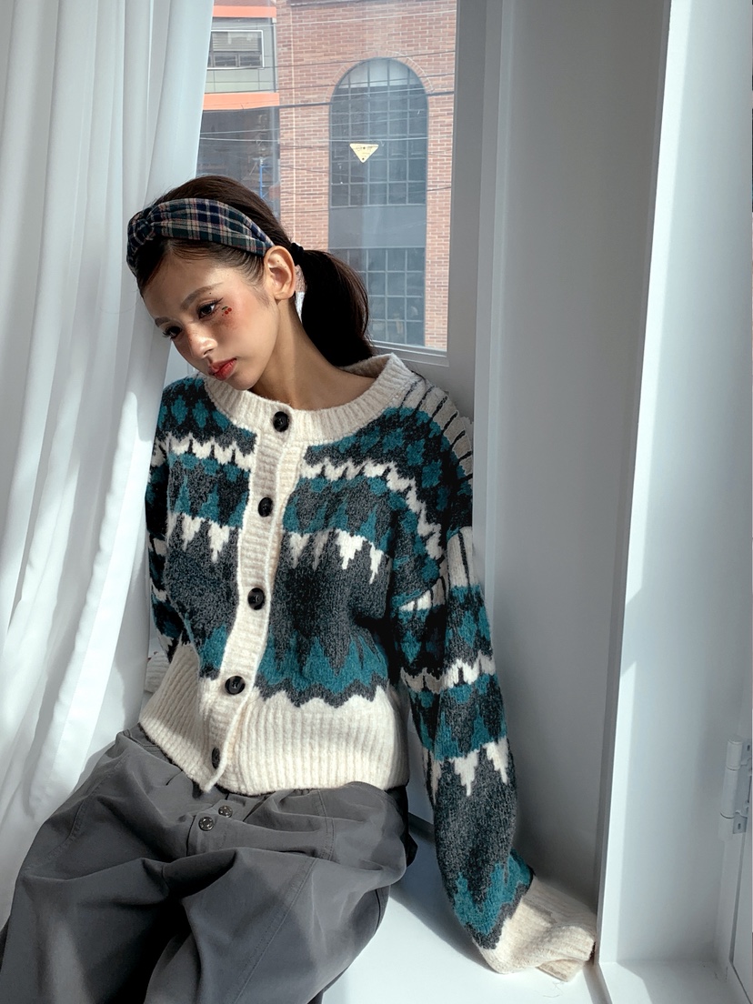 OURWAVE/OUR ROOM東大門㊣代購女裝新款休閑針織衫羊毛開衫Our Wave/Our Room針織衫