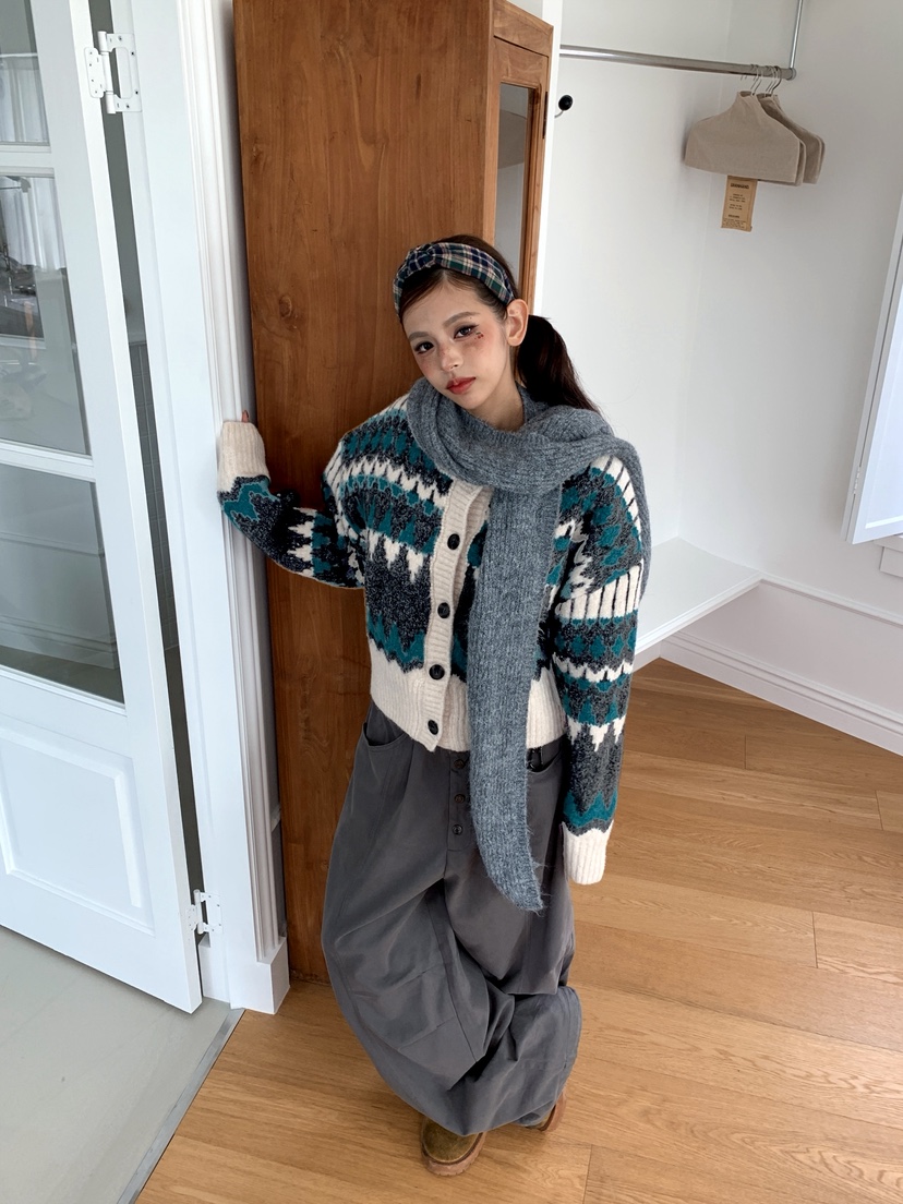 OURWAVE/OUR ROOM東大門㊣代購女裝新款休閑針織衫羊毛開衫Our Wave/Our Room針織衫