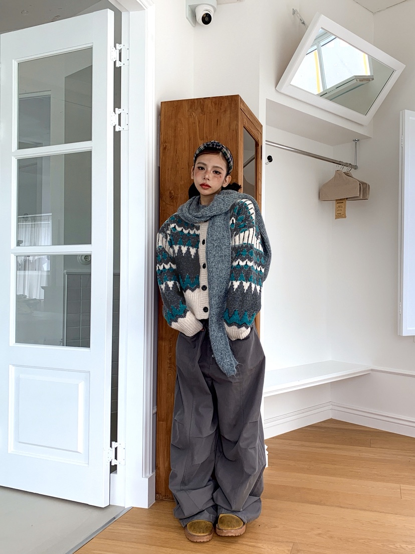 OURWAVE/OUR ROOM東大門㊣代購女裝新款休閑針織衫羊毛開衫Our Wave/Our Room針織衫