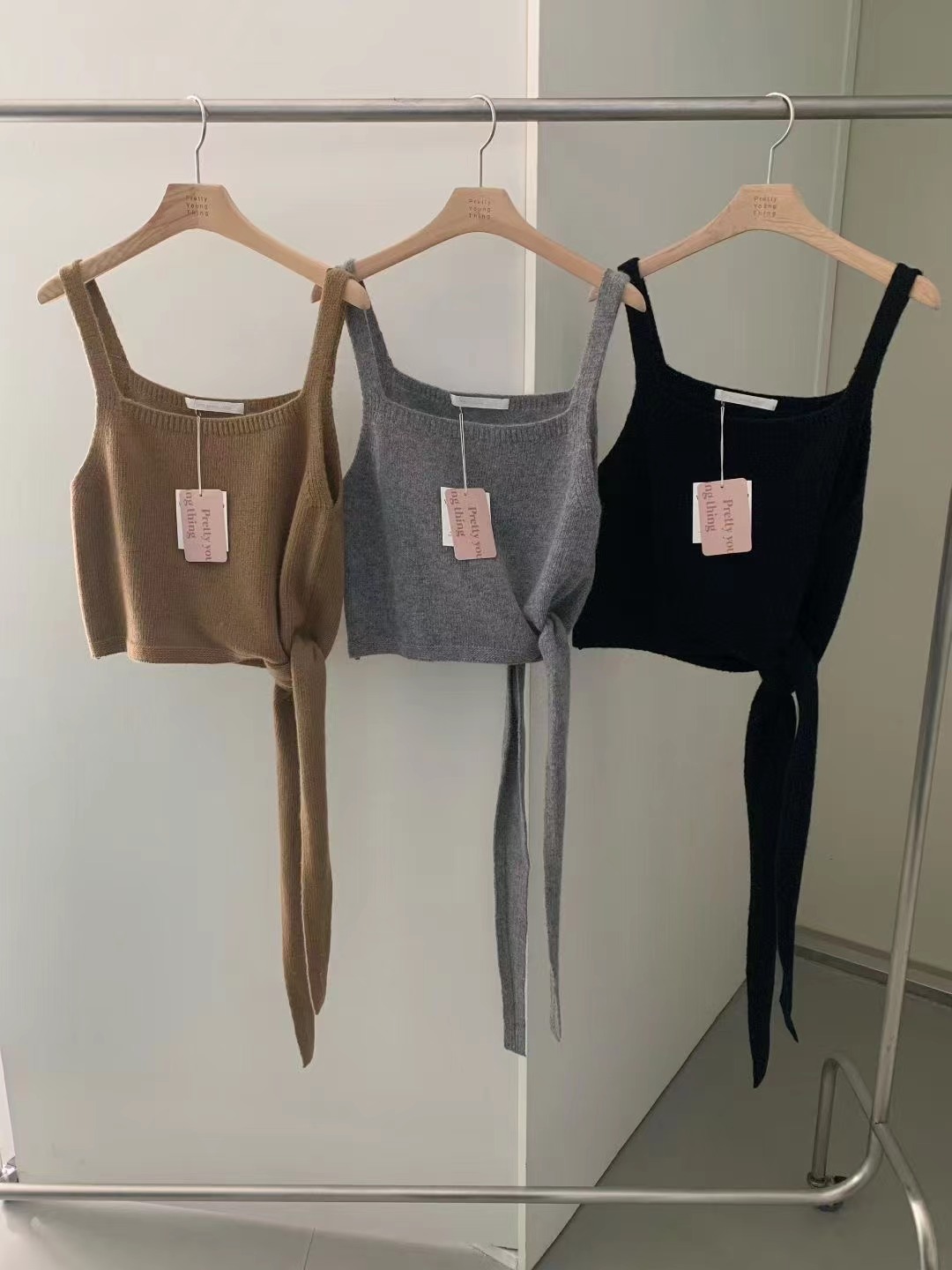 PYT-ot東大門㊣實拍女裝新品真品25秋冬人氣吊帶背心不含內搭pretty young thing吊帶/背心