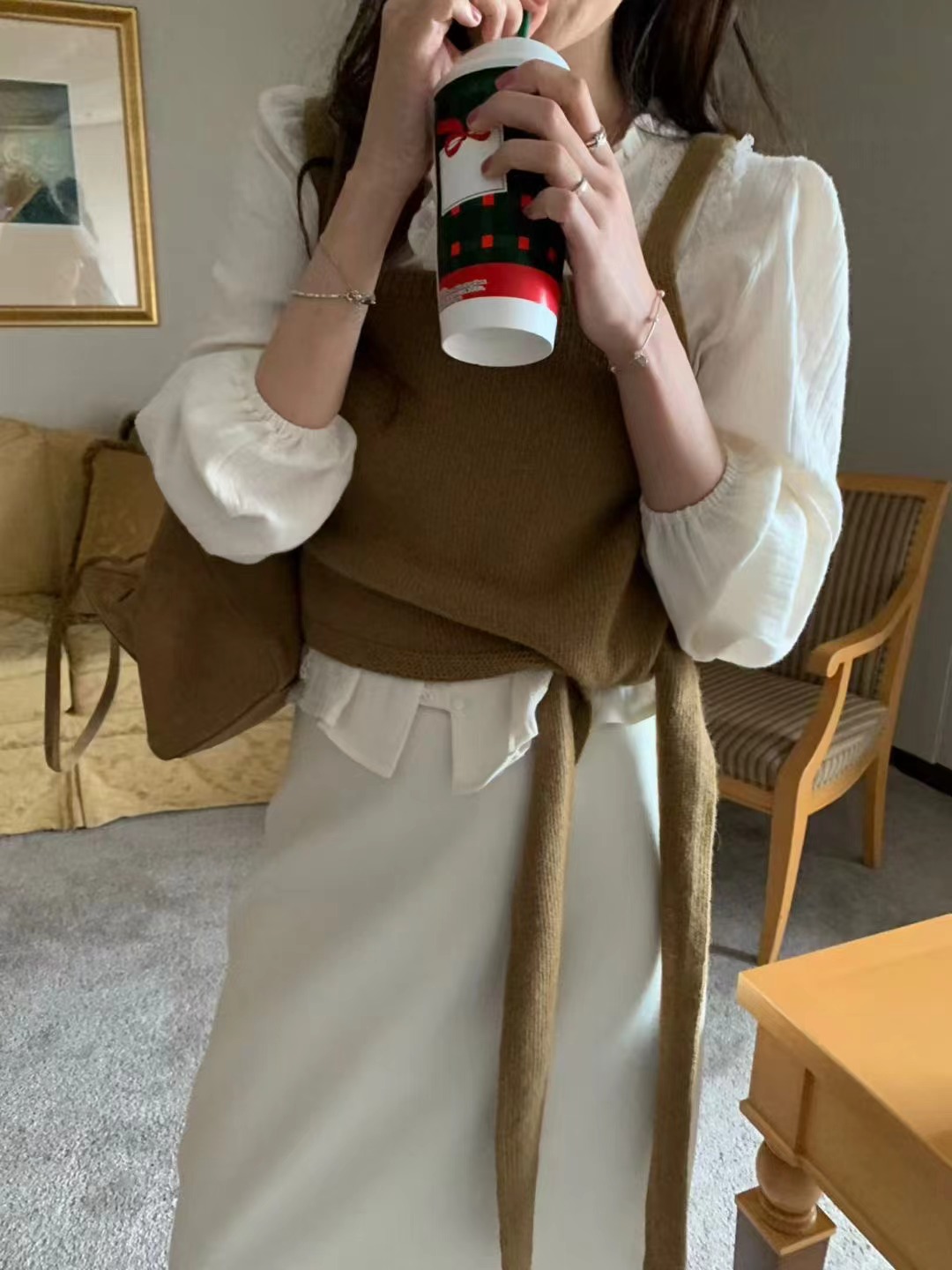 PYT-ot東大門㊣實拍女裝新品真品25秋冬人氣吊帶背心不含內搭pretty young thing吊帶/背心圖色3