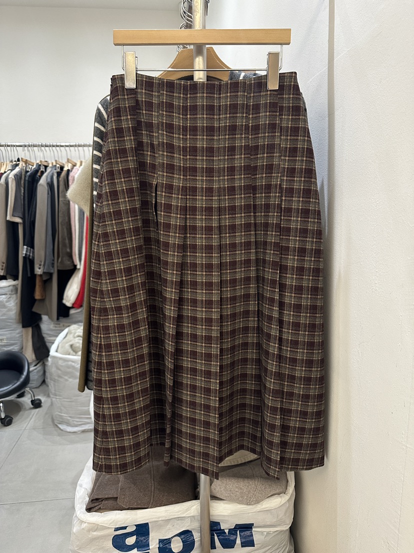 HEIZE韓國代購㊣女士新款熱賣休閑時尚職業半身裙中短裙格子HEIZE半身裙/中短裙