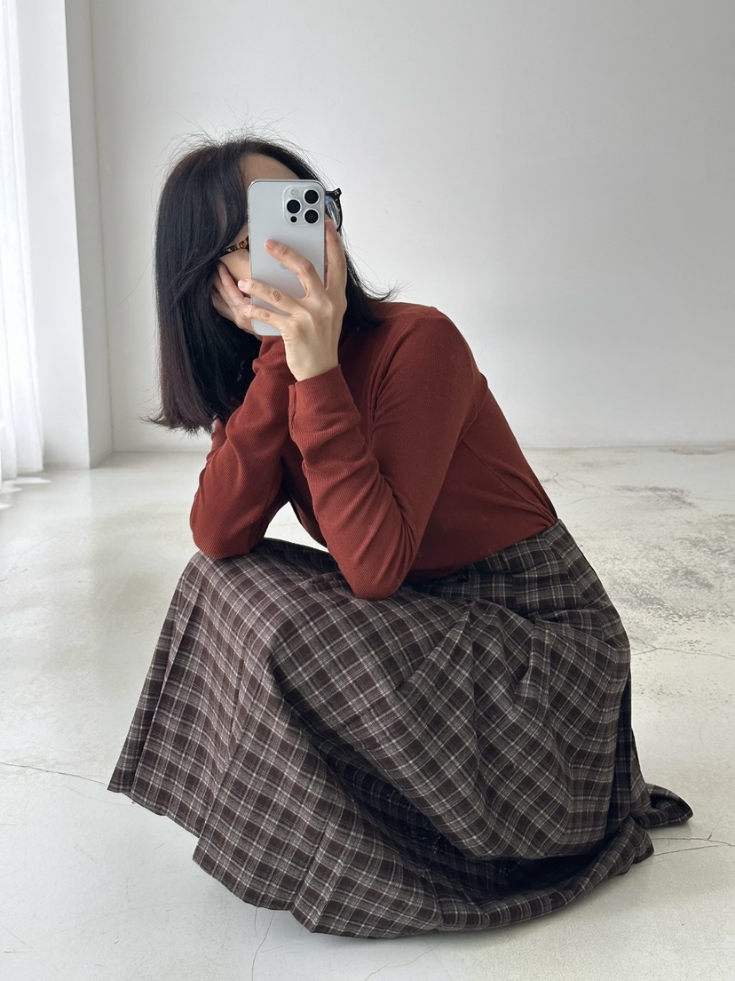 HEIZE韓國代購㊣女士新款熱賣休閑時尚職業半身裙中短裙格子HEIZE半身裙/中短裙