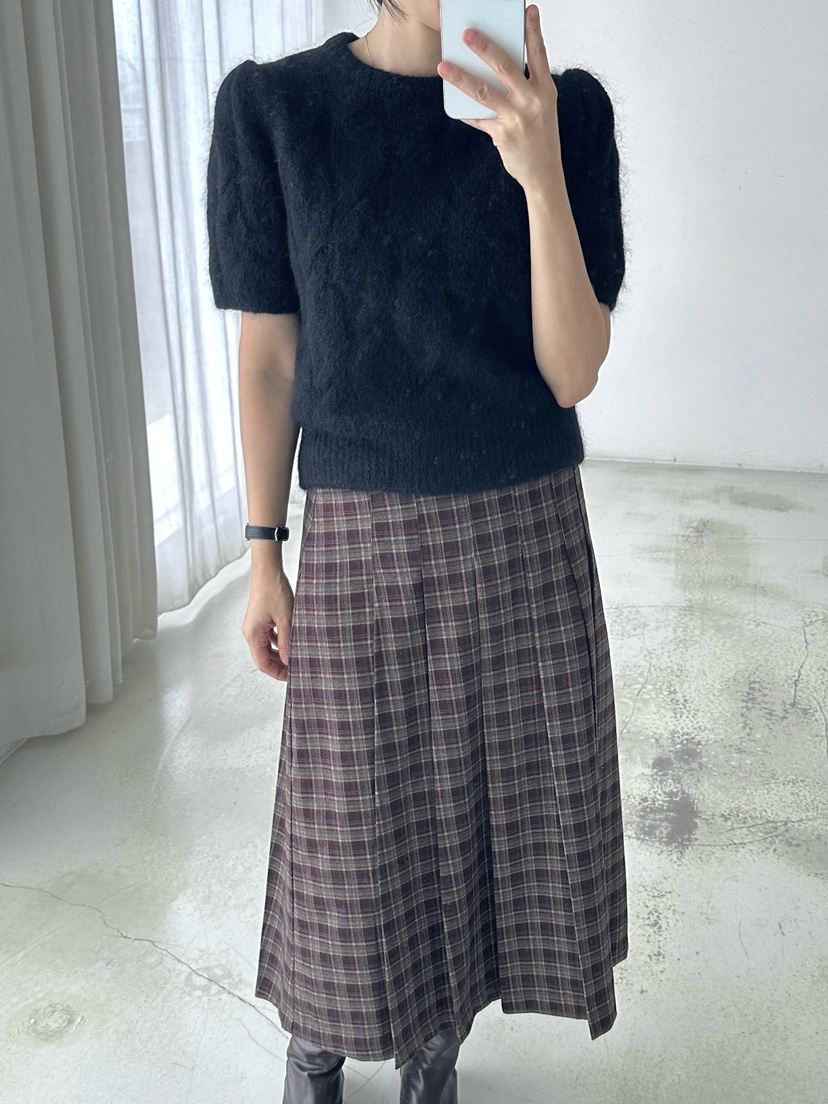 HEIZE韓國代購㊣女士新款熱賣休閑時尚職業半身裙中短裙格子HEIZE半身裙/中短裙