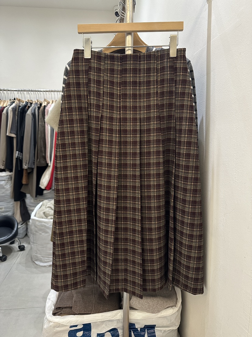 HEIZE韓國代購㊣女士新款熱賣休閑時尚職業半身裙中短裙格子HEIZE半身裙/中短裙圖色1