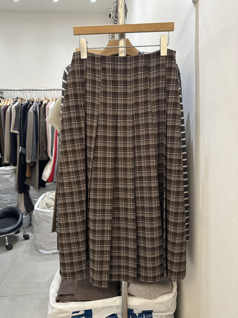 HEIZE韓國代購㊣女士新款熱賣休閑時尚職業半身裙中短裙格子HEIZE半身裙/中短裙圖色2