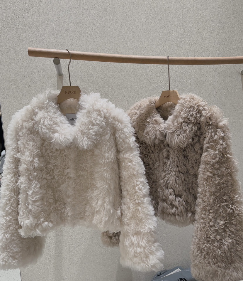 MARKE-P東大門㊣直郵女裝新款休閑熱賣時尚短款大衣真羊皮MARKE-P短款大衣