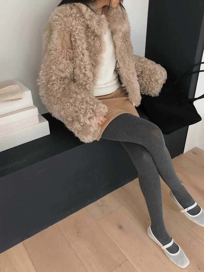 MARKE-P東大門㊣直郵女裝新款休閑熱賣時尚短款大衣真羊皮MARKE-P短款大衣