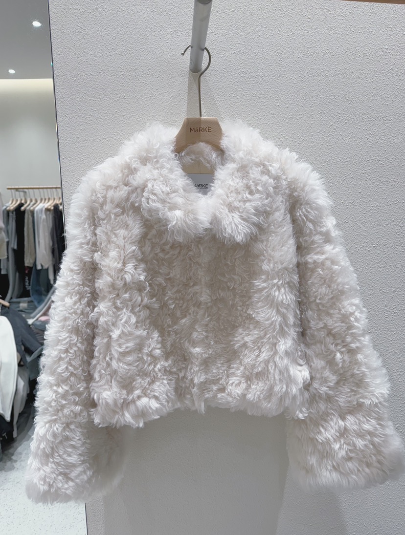 MARKE-P東大門㊣直郵女裝新款休閑熱賣時尚短款大衣真羊皮MARKE-P短款大衣圖色1