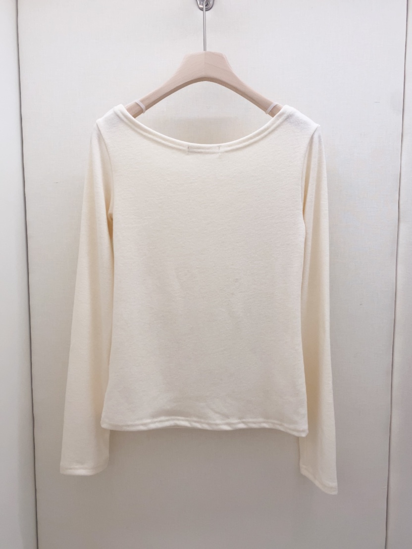 LOVE ROSIE韓國代購㊣女裝新款職業長袖T恤安哥拉羊毛船領LOVE ROSIE長袖T恤